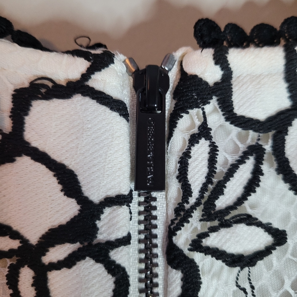 Karl Lagerfeld Black and White Lace Dress - Picture 6 of 13